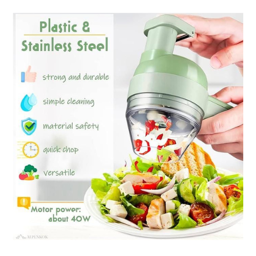 4 in 1 Portable Electric Vegetable Cutter Set