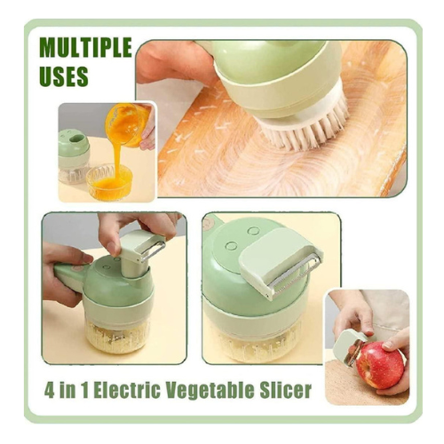 4 in 1 Portable Electric Vegetable Cutter Set
